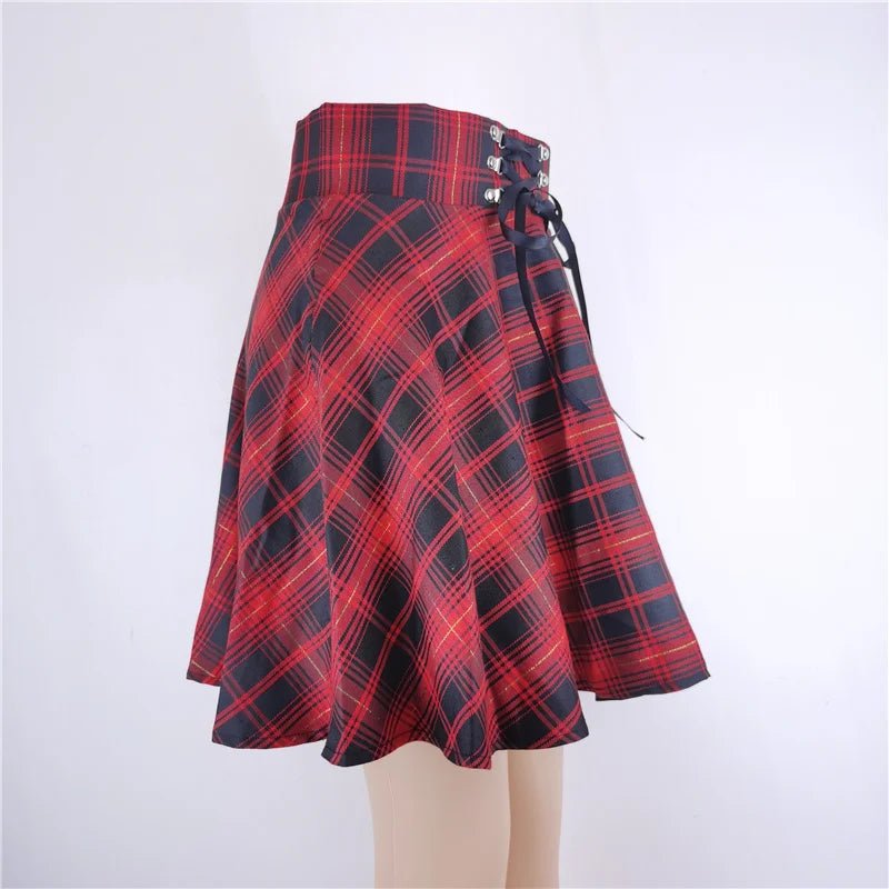 Japanese - Style Hipster Black JK Bubble Skirt Women's Lace - up Back Zip Ins Girl's Pleated mini gothic black skirt - UT KICK ASSdress14:193#9518 - HS;5:361386