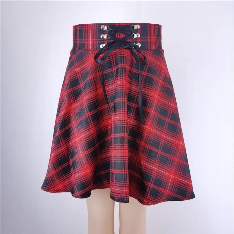 Japanese - Style Hipster Black JK Bubble Skirt Women's Lace - up Back Zip Ins Girl's Pleated mini gothic black skirt - UT KICK ASSdress14:193#9518 - HS;5:361386