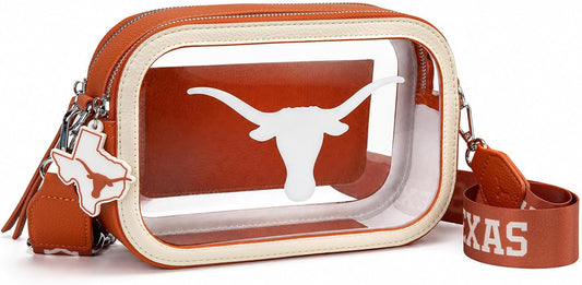 Longhorn Clear Bag for Stadium Events - Stadium Approved Crossbody Bag, Clear Stadium Bag for Concerts & Sports Events - UT KICK ASSB0GTY8T1V1