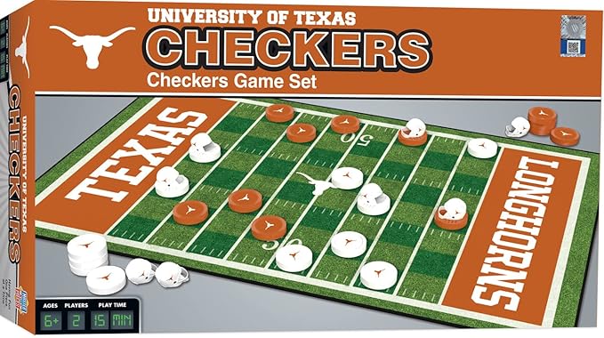MasterPieces Family Game - NCAA Texas Longhorns Checkers - Officially Licensed Board Game for Kids & Adults - UT KICK ASSMasterPieces-Family--7384874385454