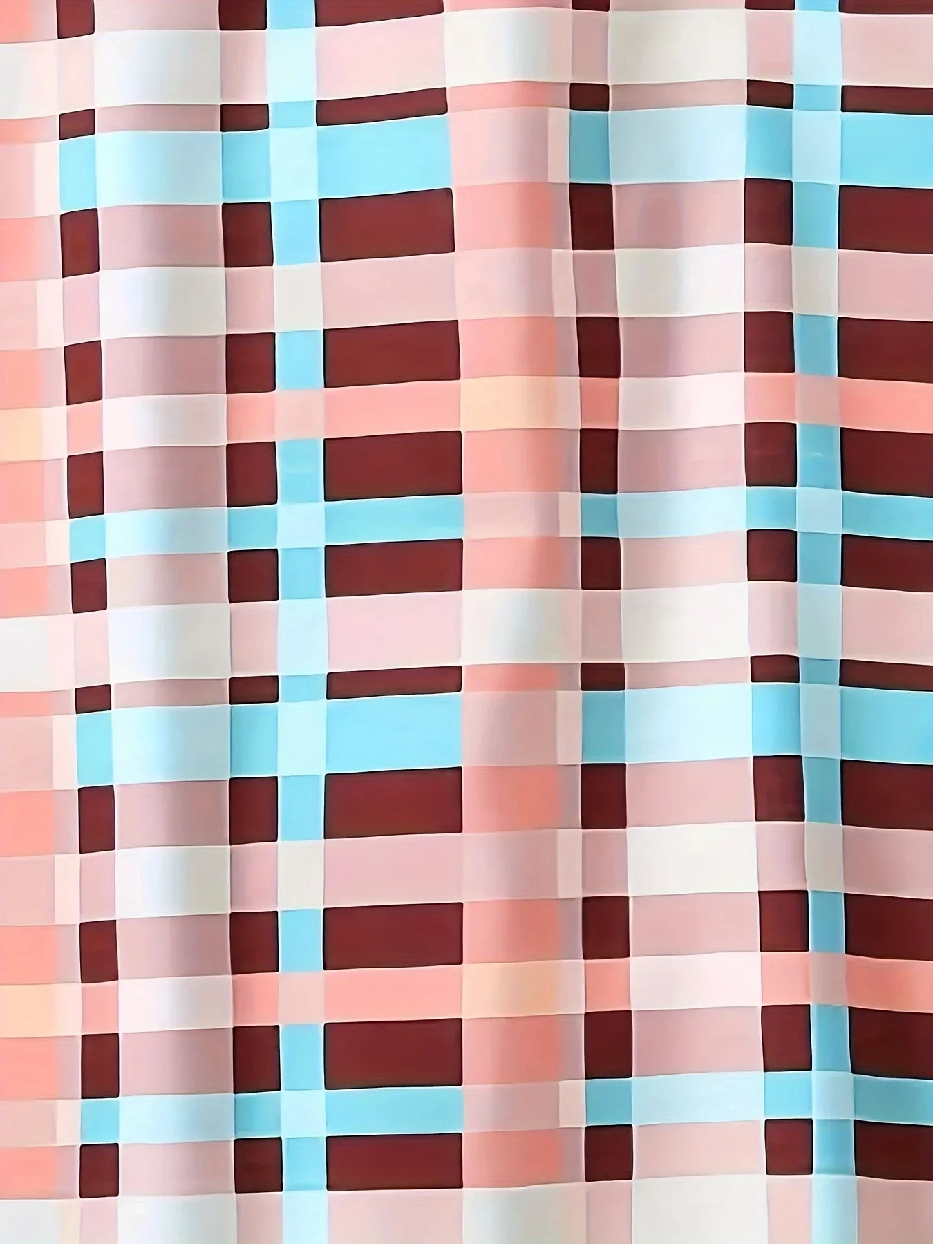 Plus Size Women's !X - 5XL Plaid Print Casual Long Sleeve Button Front Shirt - UT KICK ASSladies14:203011836#pink;5:115781