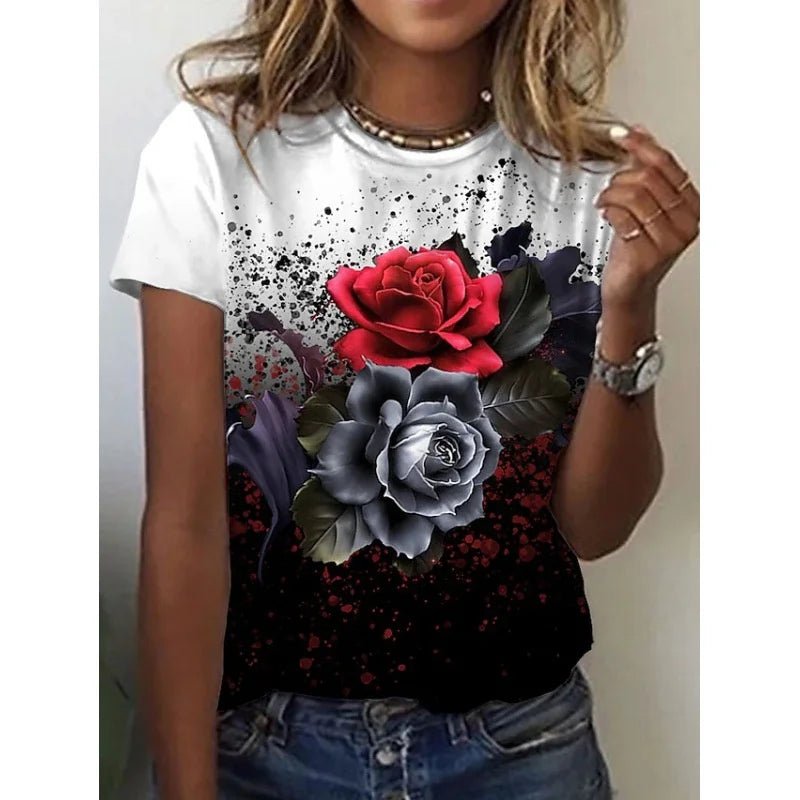 Sunflower Flower Pattern T-Shirt XS - 3XL For Women Cat Animal 3D Printed Fashion Oversized Tees Short Sleeves Round Neck Tops - UT KICK ASStshirt14:771#Tshirt - YSY017837;5:4181