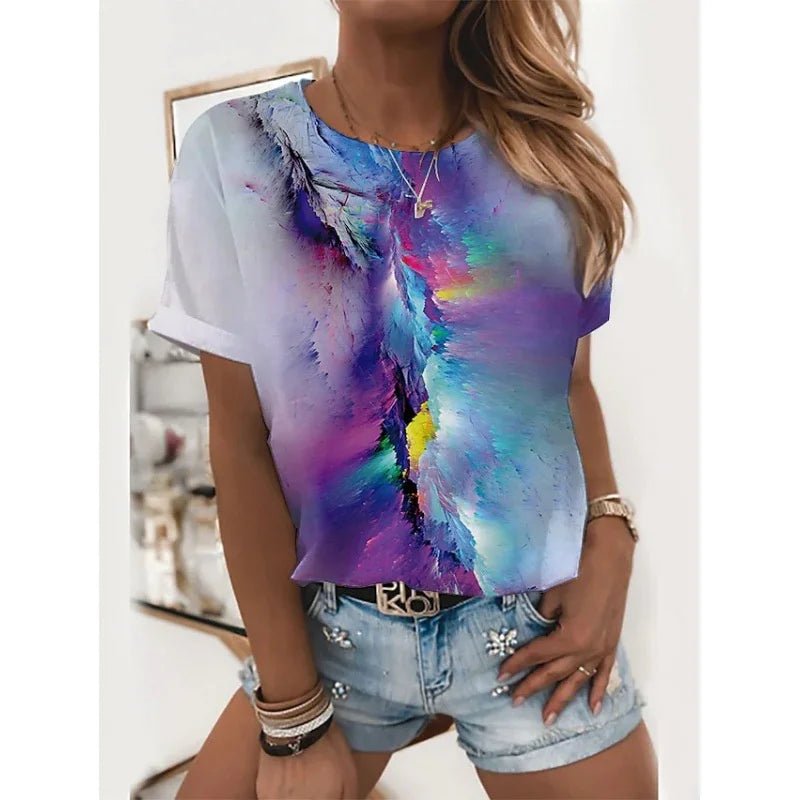 Sunflower Flower Pattern T-Shirt XS - 3XL For Women Cat Animal 3D Printed Fashion Oversized Tees Short Sleeves Round Neck Tops - UT KICK ASStshirt14:200002130#Tshirt - YSY017847;5:4181