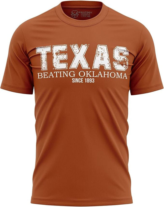 Texas Beating Oklahoma Shirt for Men, Funny Longhorn Shirts Unisex Style Crewneck Top - UT KICK ASSTexas - Beating - Oklaho - 7192190058542